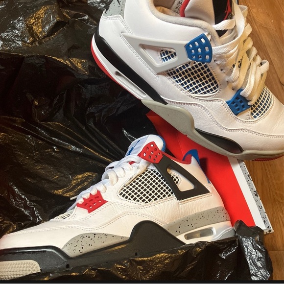 Jordan retro 4 “what the 4s” white/military blue-fire red - Picture 3 of 5